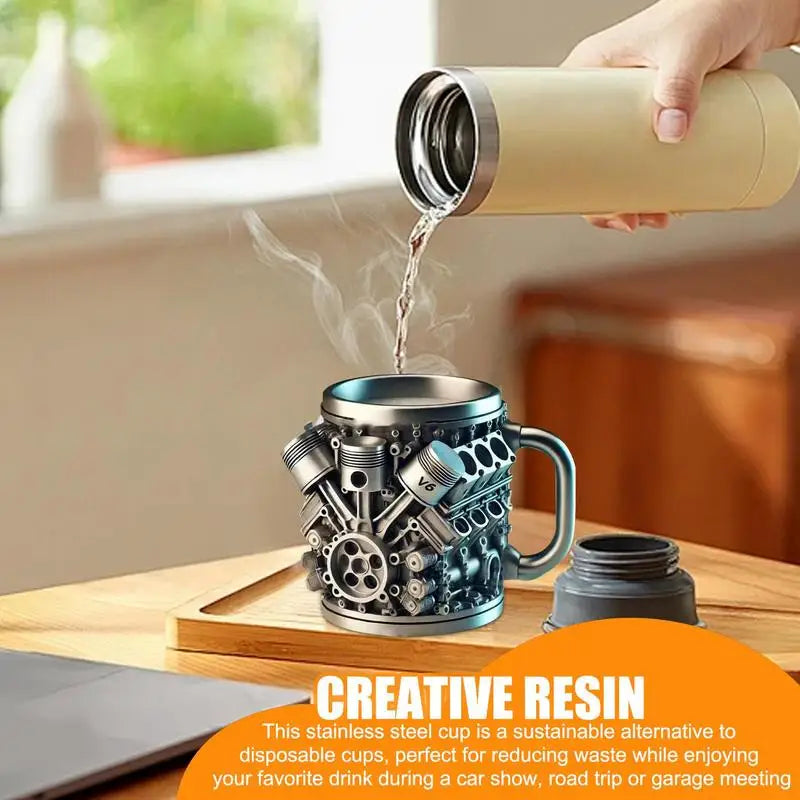 Rev Up Steel Coffee Mug