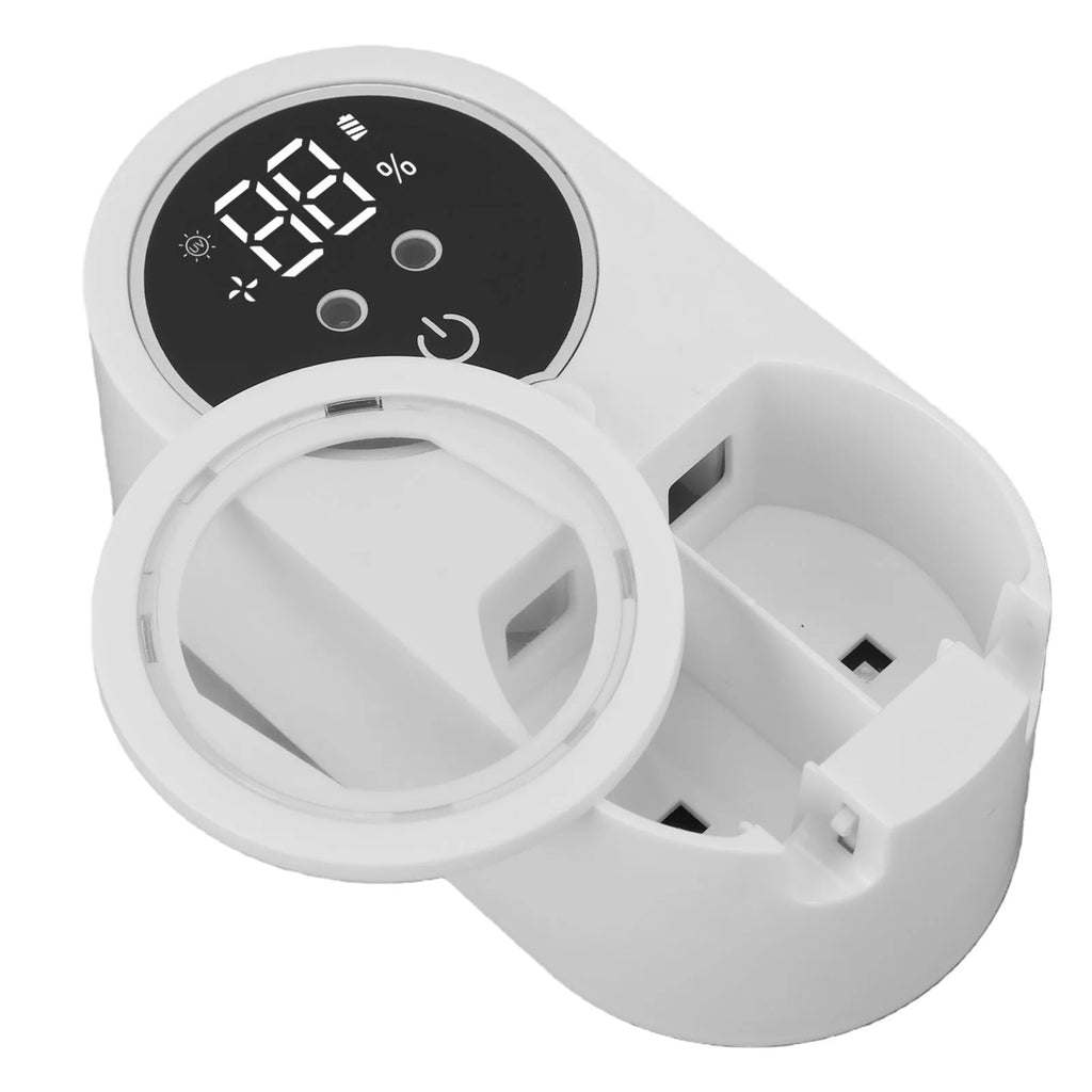 Toothbrush Cleaner and Holder Wall Mounted Toothbrush Cleaner and Dryer Automatic Infrared Sensing with Large Screen White