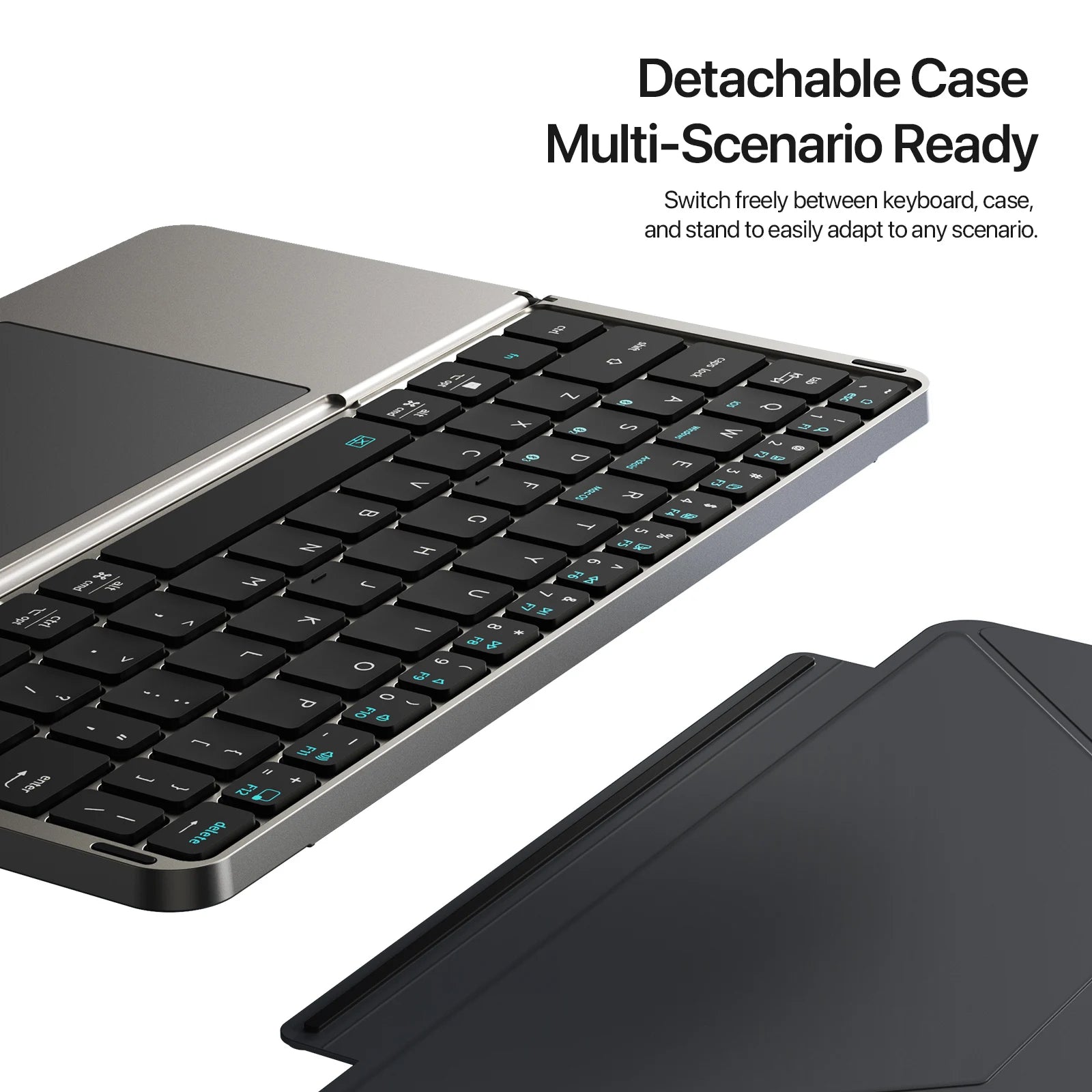 Foldable Bluetooth 5.0 Keyboard with Touchpad & Phone Holder for Phones Tablets PC Ios Android Windows Mac
