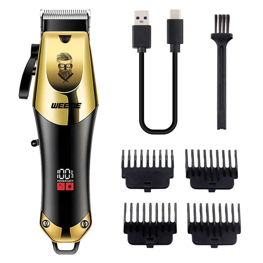 T9 Vintage Men'S Electric Hair Clipper Beard Trimmer/Rechargeable Hair Cutting Machine with Nose Hair Trimmer Kit Boyfriend Gift
