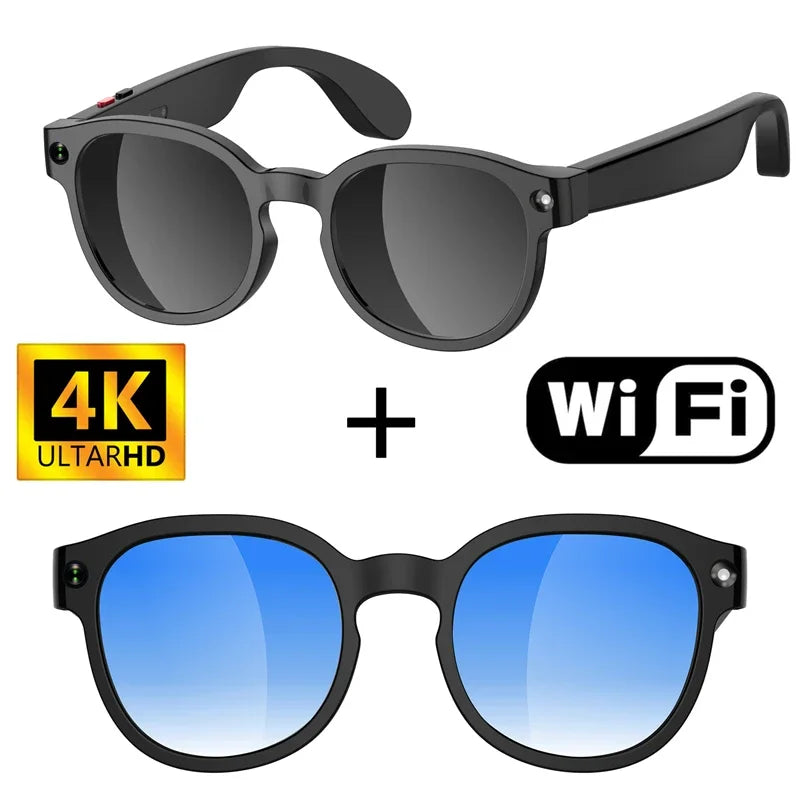 Smart AI Glasses 4K Camera AI Translation 8MP Video Recording Bluetooth Call Music Photo Outdoor Sports Driving Smart Eyewear