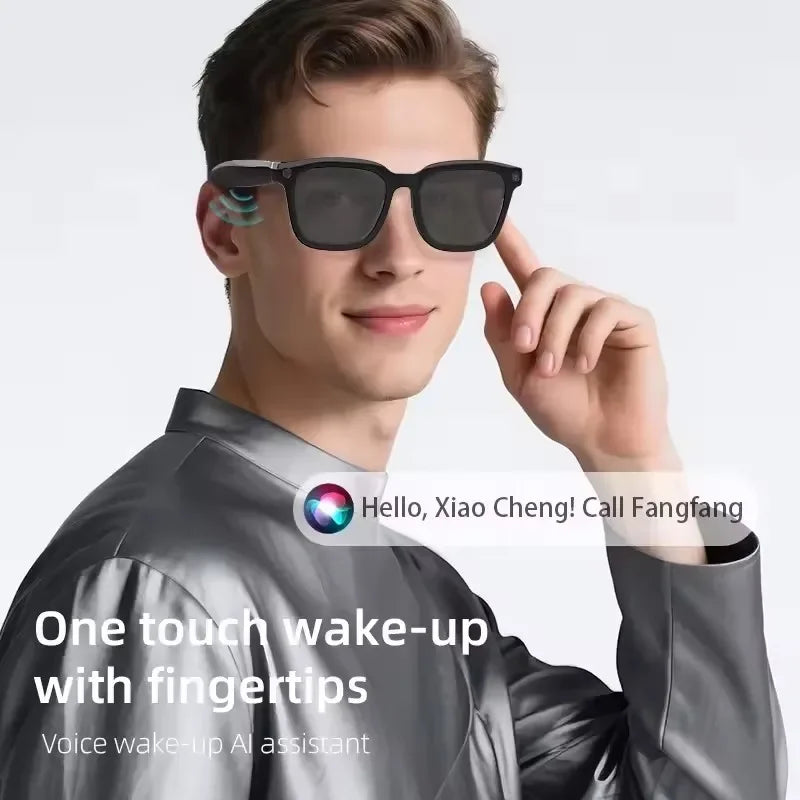 Smart AI Glasses 4K Camera AI Translation 8MP Video Recording Bluetooth Call Music Photo Outdoor Sports Driving Smart Eyewear